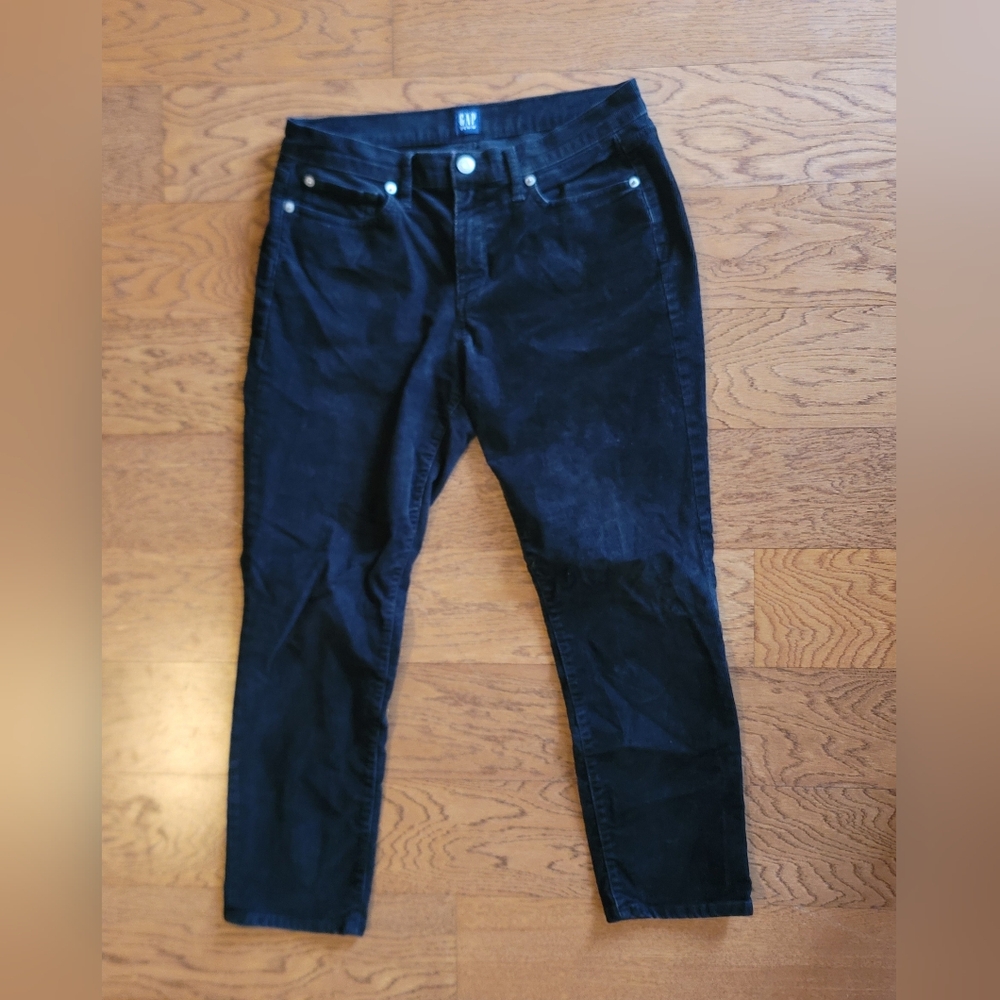 GAP Corduroy Pants True Skinny Size 28P Black